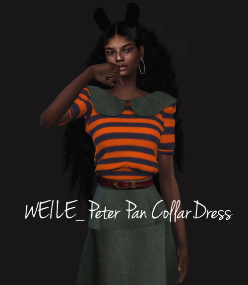 Sims 4 Peter Pan Collar Dress at Weile