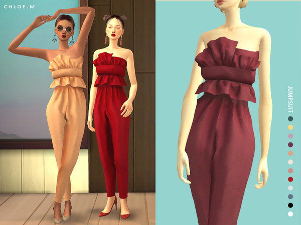 Sims 4 Jumpsuit by ChloeMMM at TSR