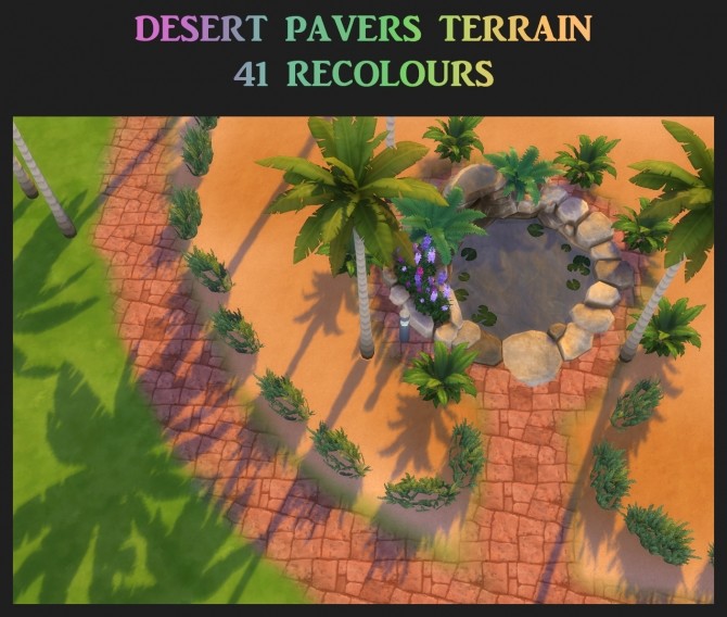 Sims 4 Desert Pavers Terrain 41 Recolours by Simmiller at Mod The Sims