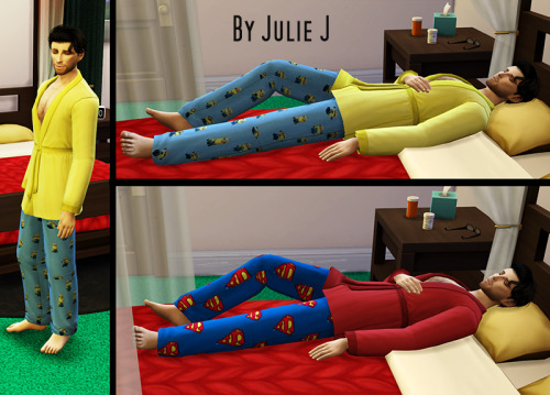 Sims 4 Joliebean Robe PJ’s Retextured at Julietoon – Julie J