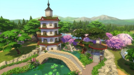 Shi Shi Chinese garden No CC by Oo_NURSE_oO at Mod The Sims