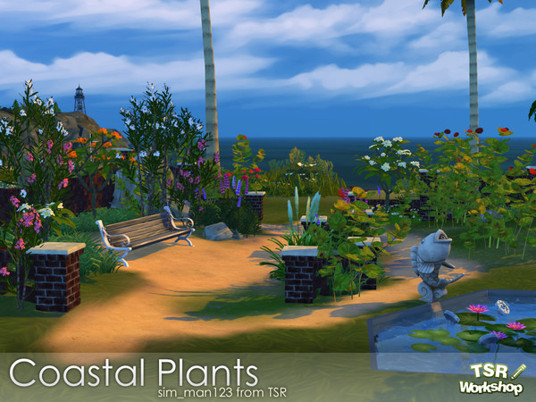 Sims 4 Coastal Beach Plants by sim man123 at TSR