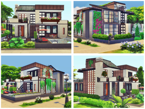 Sims 4 Xenia modern house by Danuta720 at TSR