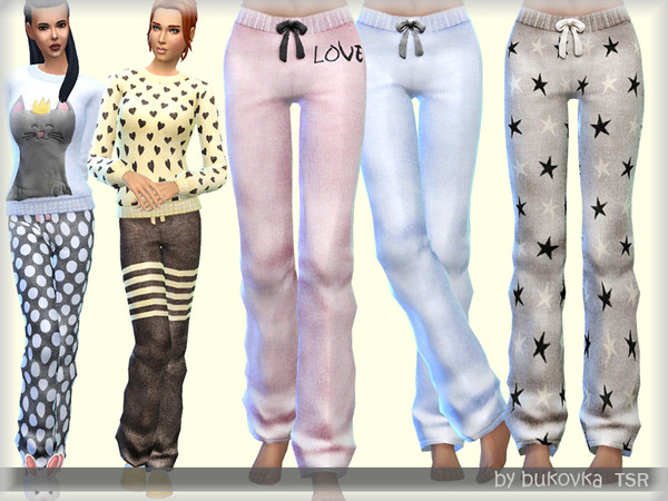 Sims 4 Velor Pants by bukovka at TSR