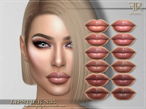 Sims 4 FRS Lipstick N35 by FashionRoyaltySims at TSR