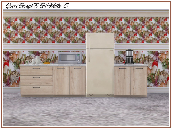 Sims 4 Good Enough to Eat Walls by marcorse at TSR