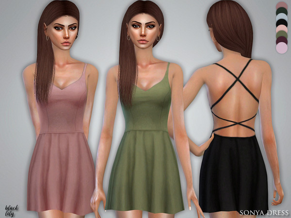 Sims 4 Sonya Dress by Black Lily at TSR