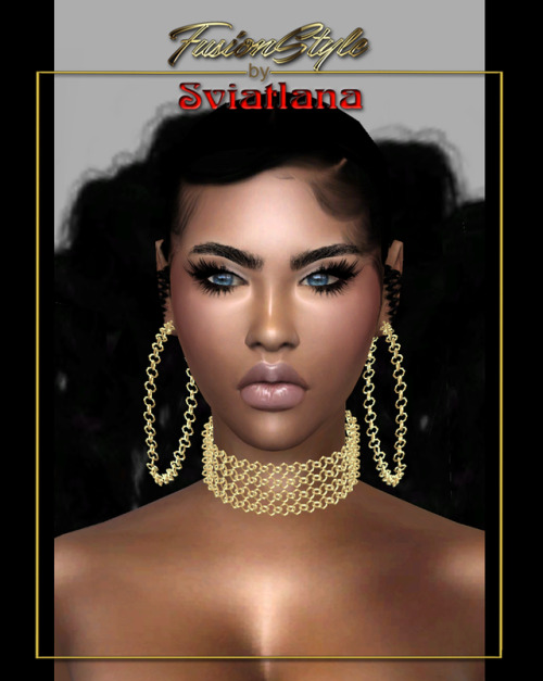 Sims 4 Earrings & Choker at FusionStyle by Sviatlana
