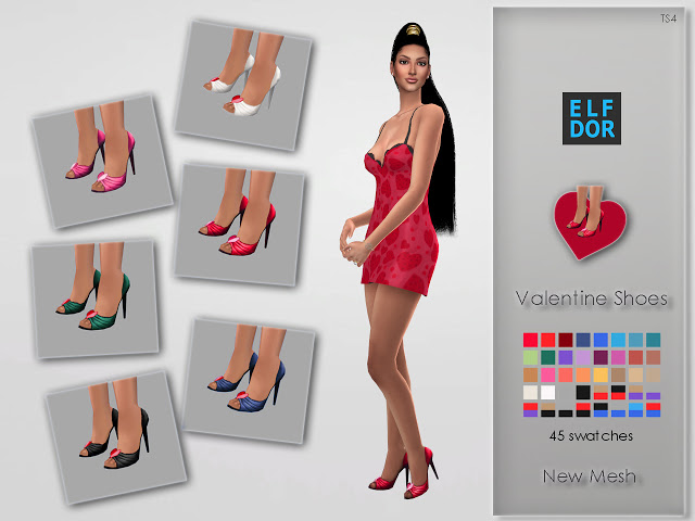 Sims 4 Valentina Shoes at Elfdor Sims