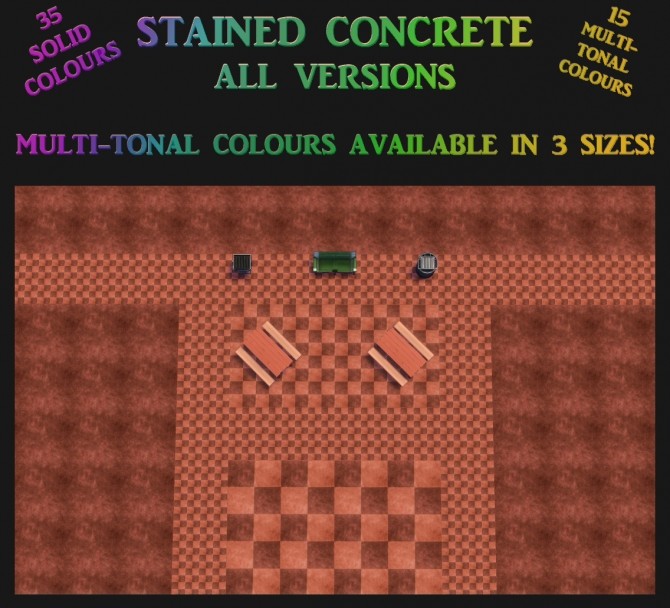 Sims 4 Stained Concrete Floors by Simmiller at Mod The Sims