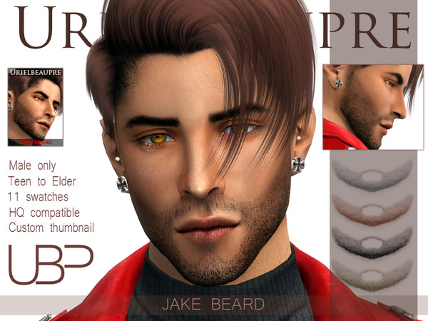 Sims 4 Jake beard by Urielbeaupre at TSR