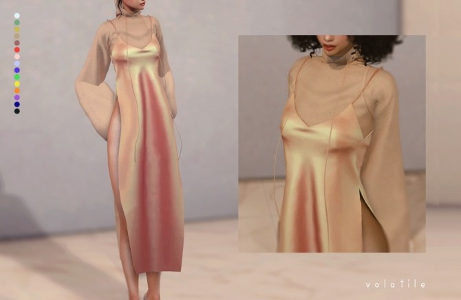 Sims 4 Emina Dress at Volatile Sims