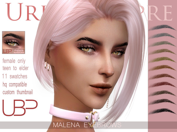 Sims 4 Malena eyebrows by Urielbeaupre at TSR