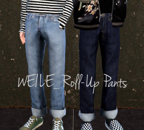 Sims 4 Roll Up Pants Male ver. at Weile