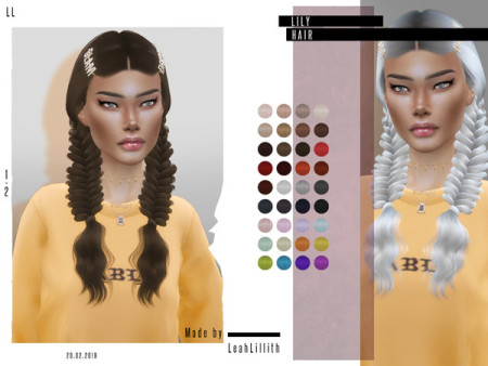 Lily Hair by Leah Lillith at TSR » Sims 4 Updates