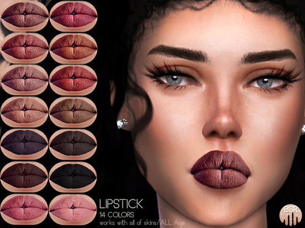 Sims 4 Matte Lipstick BM12 by busra tr at TSR