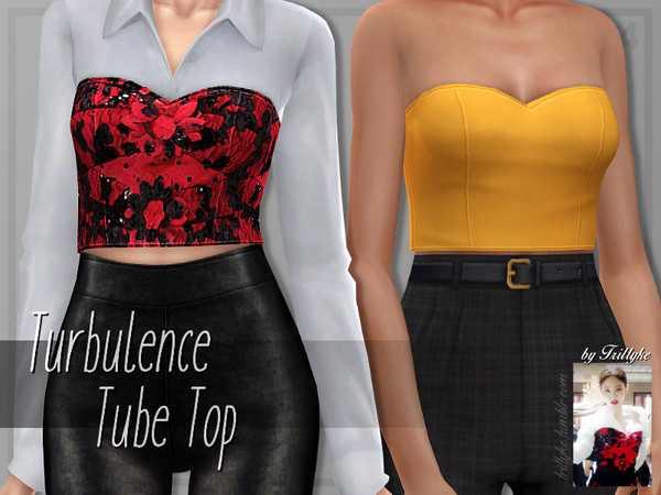 Sims 4 Turbulence Tube Top by Trillyke at TSR