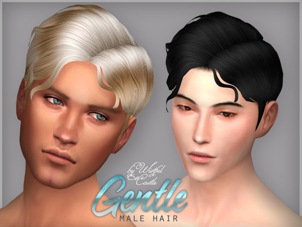 Sims 4 Gentle male hair by WistfulCastle at TSR
