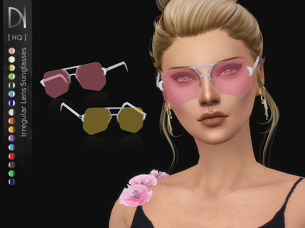 Sims 4 Irregular Lens Sunglasses by DarkNighTt at TSR