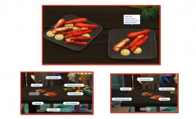 Sims 4 CRAB LEGS FOOD at Icemunmun