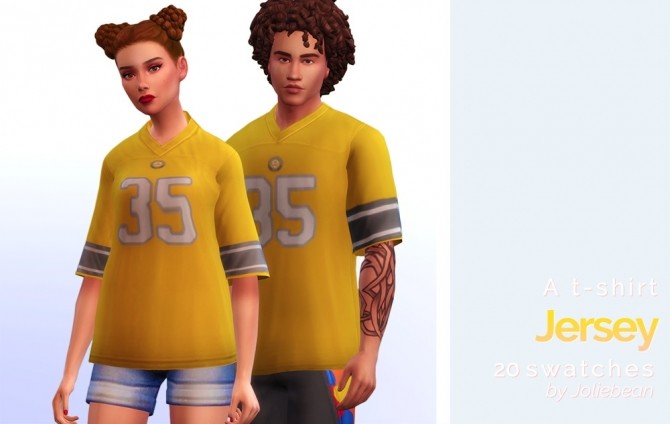 Sims 4 Jersey t shirt in 20 swatches at Joliebean