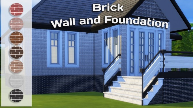 Sims 4 Wall and Floor Tiles + Brick Wall and Foundation at Simming With Mary