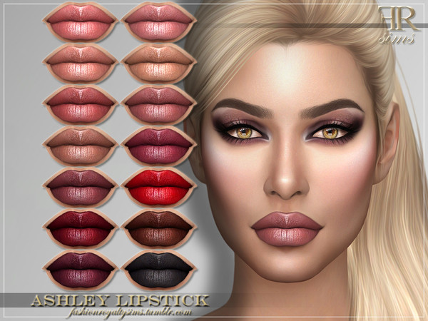 Sims 4 FRS Ashley Lipstick by FashionRoyaltySims at TSR