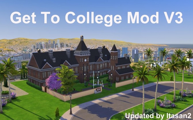 Sims 4 Get To College Mod V3 by itasan2 at Mod The Sims