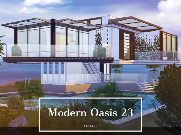 Sims 4 Modern Oasis 23 by Pralinesims at TSR
