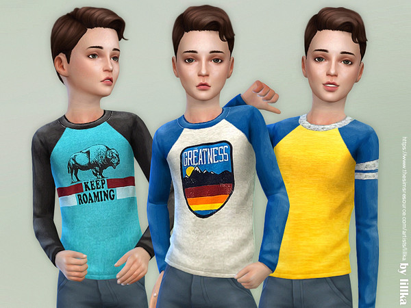 Sims 4 Graphic Tee for Boys 02 by lillka at TSR