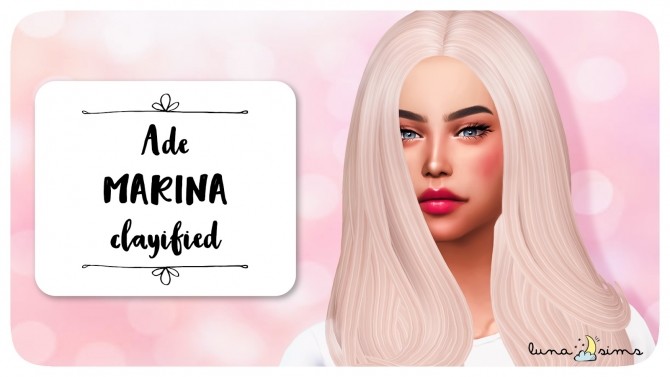 Ade Marina Hair Clayified At Luna Sims Sims Updates