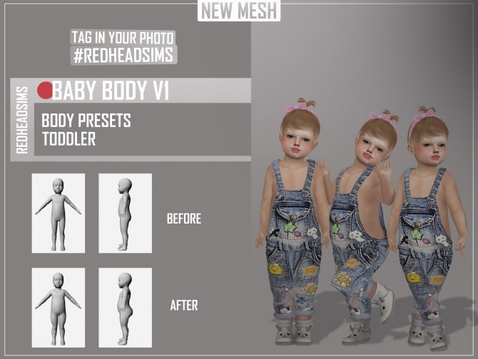 Sims 4 BABY BODY PRESETS by Thiago Mitchell at REDHEADSIMS