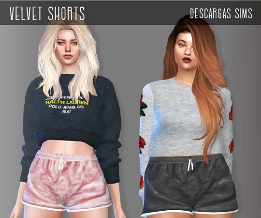 Sims 4 Velvet Shorts at Descargas Sims