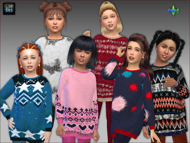Sims 4 Sweaters for girls by Mabra at Arte Della Vita