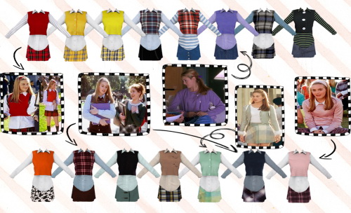 Sims 4 90s outfit preppy look from Clueless at Weile