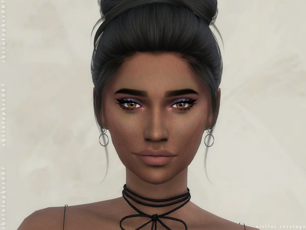 Sims 4 Stellar Earrings by Christopher067 at TSR
