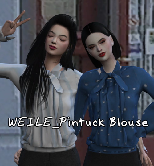 Sims 4 Pintuck Blouse at Weile