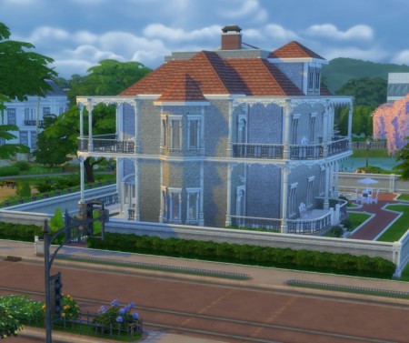 Riverside Mansion Deep-South Inspired Build by ericapoe at Mod The Sims