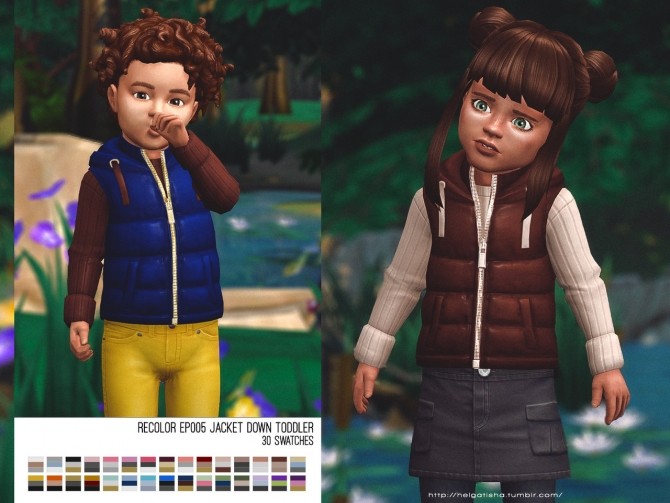 Sims 4 Recolor EP05 Jacket Down toddler at Helga Tisha