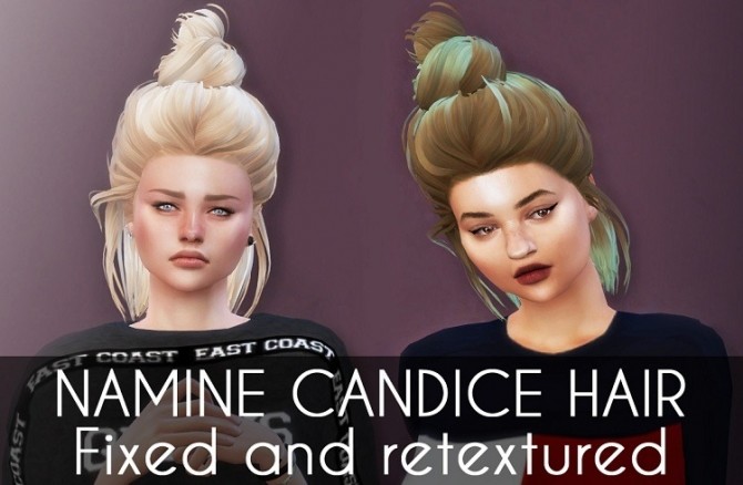 Sims 4 Namine Candice Hair fixed and retextured at Descargas Sims