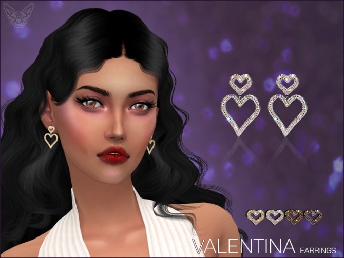 Sims 4 Valentina Earrings at Giulietta