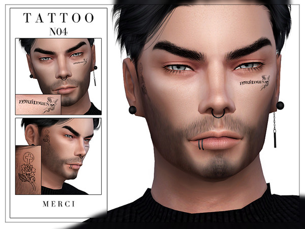 Sims 4 Tattoo N04 by Merci at TSR
