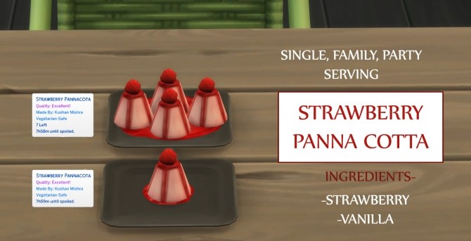 Sims 4 STRAWBERRY PANNA COTTA at Icemunmun