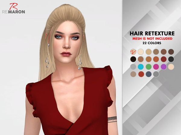 Sims 4 Vanilla Hair Retexture by remaron at TSR