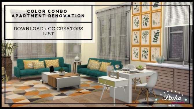 Sims 4 Apartment Renovation Color Combo at Dinha Gamer