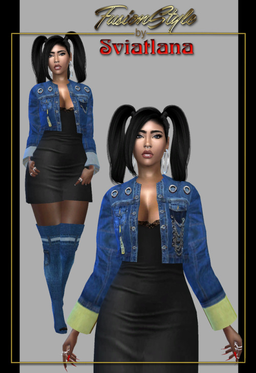 Sims 4 Denim jacket at FusionStyle by Sviatlana