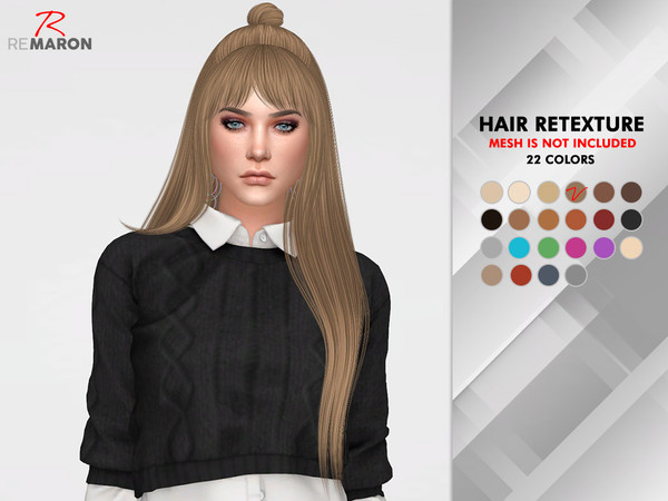 Sims 4 Cranberry Hair Retexture by remaron at TSR