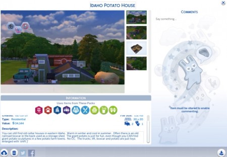 Idaho Potato House by porkypine at Mod The Sims