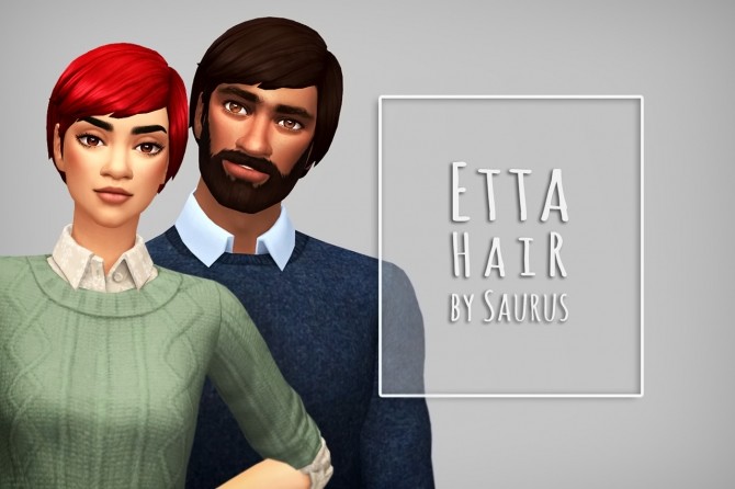 Sims 4 Etta Hair at Saurus Sims