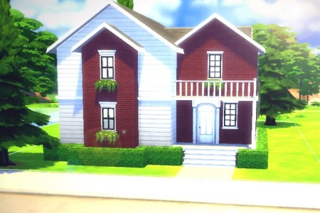 White Brick Suburban House by NoteCat at Mod The Sims